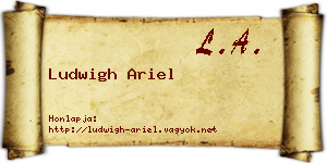 Ludwigh Ariel névjegykártya
